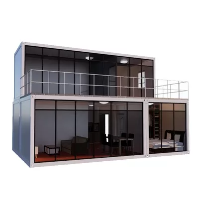 Container House 2 Story Shipping Container Homes With Light Steel Frame And Insualtions