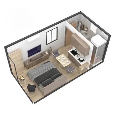 BOX SPACE 20ft 40ft Fast Assemble Affordable Student Apartment With Bathroom For Resell And Rental