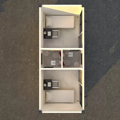 BOX SPACE Cheap Price 20ft Workshop Prefab Container House With Kitchen, Modular Portable Homes With Decorations