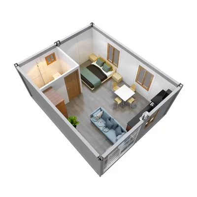 20FT 40ft Granny Flat Container House Hotel Frame Kit Container Prefab Homes AirBnb Motel