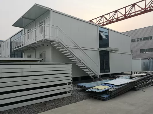 Modular Prefab Storage Container Homes Anti Seismic Two Storey Houses