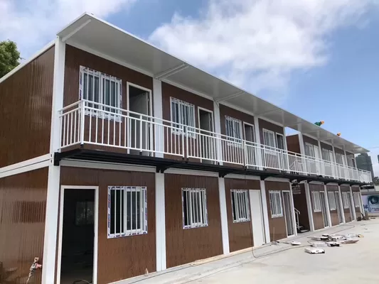 Wind Resistence Prefabricated Container House 110um Powder Coating