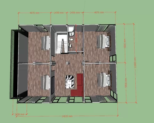 30ft x 20ft Container House Apartment