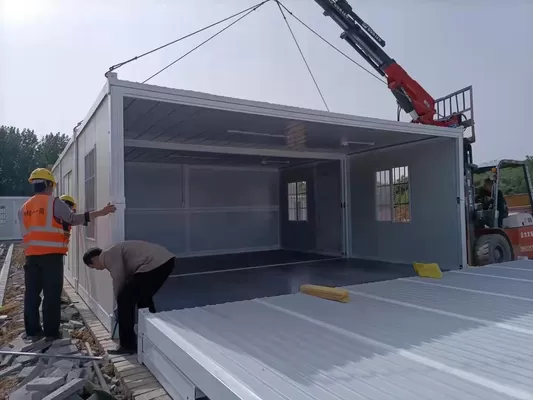 Collapsible 40ft Portable Fold Out Container House 5 Min Install Anti Seismic