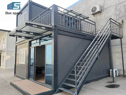Elihouses 20ft Off-Grid Container Homes 2 Storey Movable Container Office Tiny Prefab House For Rental Apartment
