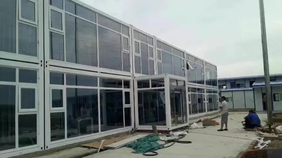 Mini Container House Apartment , 40ft 20ft Portable Office Container House